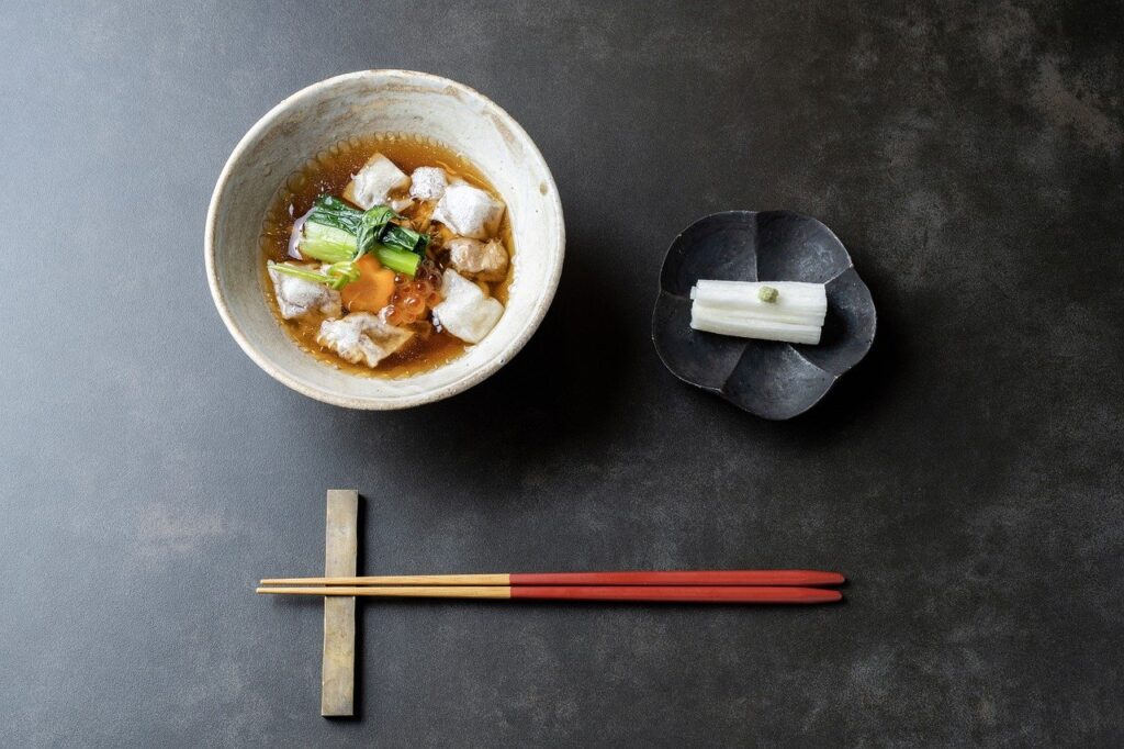 お茶碗と箸