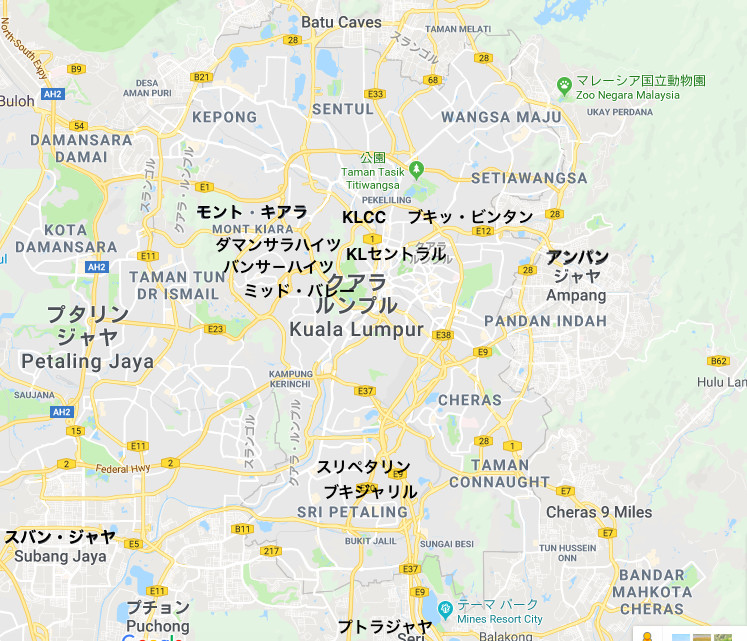 マレーシアの地図