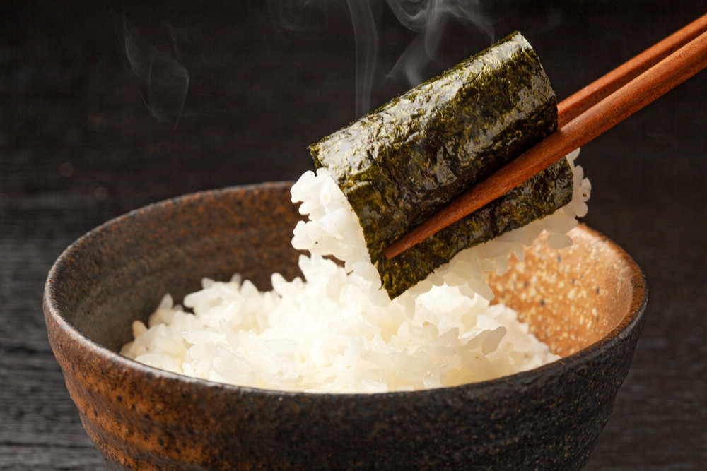 白いご飯と海苔