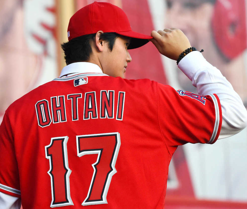 エンゼルス背番号17の大谷翔平