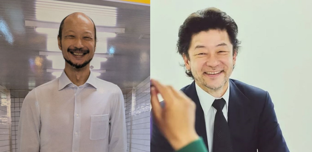 河内大和と浅野忠信の笑顔