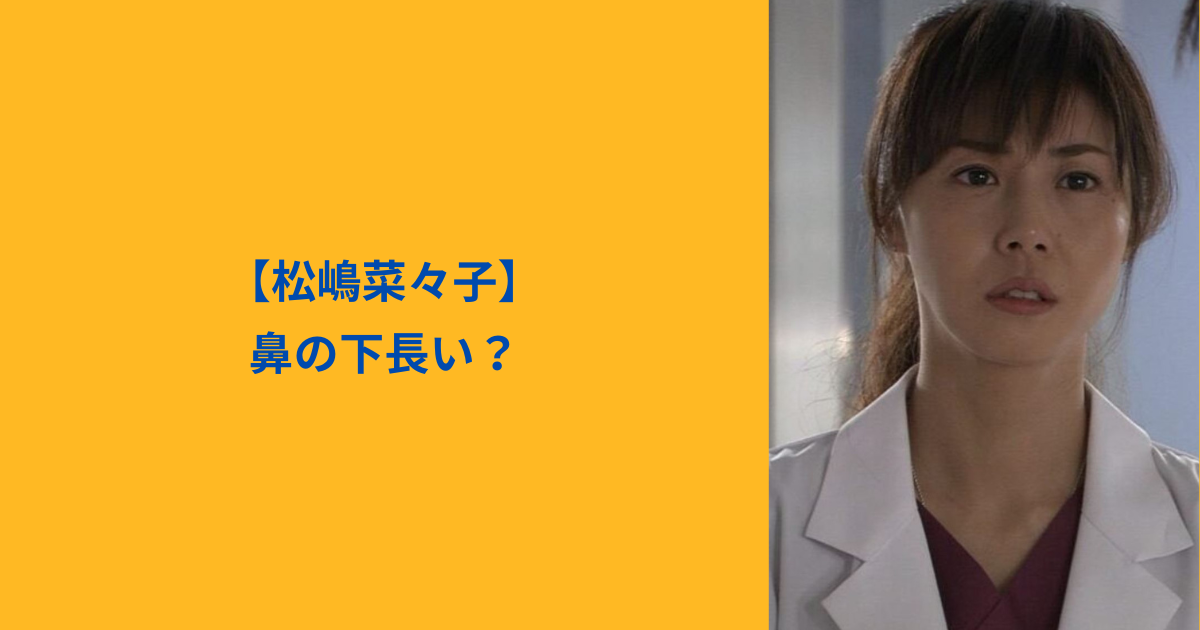 松嶋菜々子　アイキャッチ
